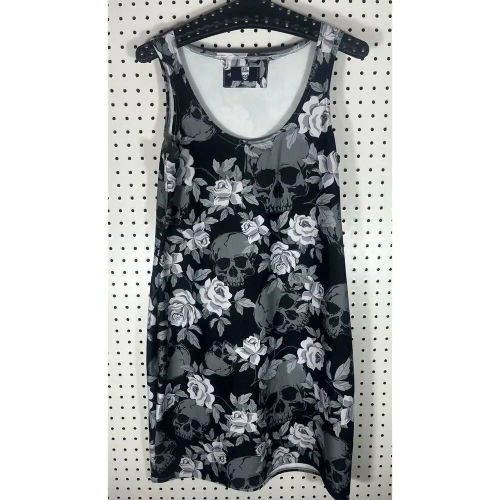 Skull Obsession skull print tank dress size S